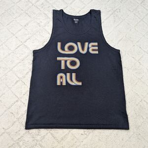 Madewell Top Men's M Blue Navy Love To All Pride Allday Tank Sleeveless Cotton